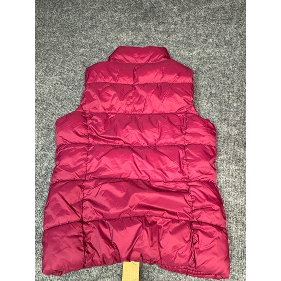Old Navy Kids Puffer Vest Burgundy Size M(8) Poly Shell & Lining - Picture 2 of 10